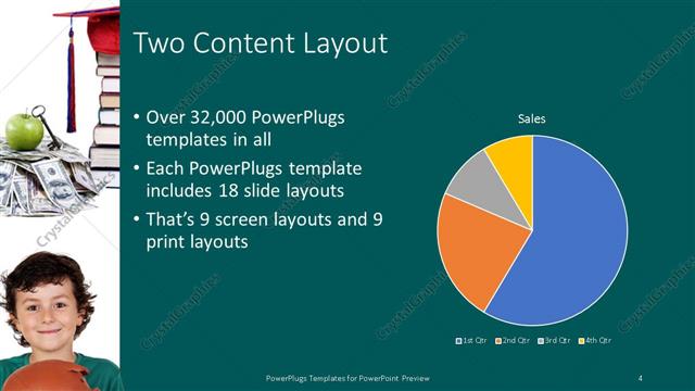 Two Content presentation slide layout