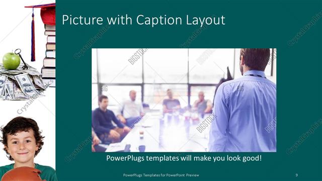 Picture with Caption presentation slide layout