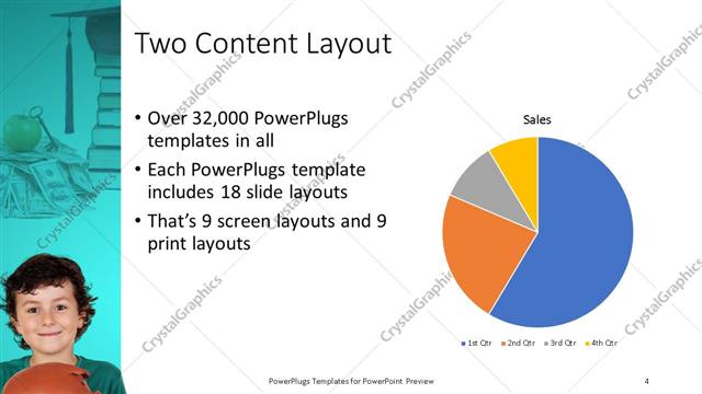 Two Content presentation slide layout