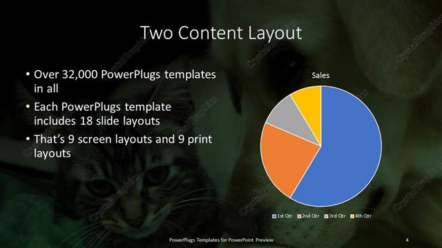 Two Content presentation slide layout