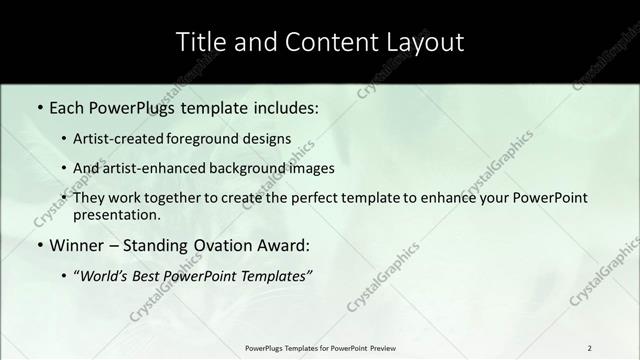 Title and Content presentation slide layout