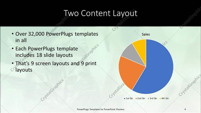 Two Content presentation slide layout
