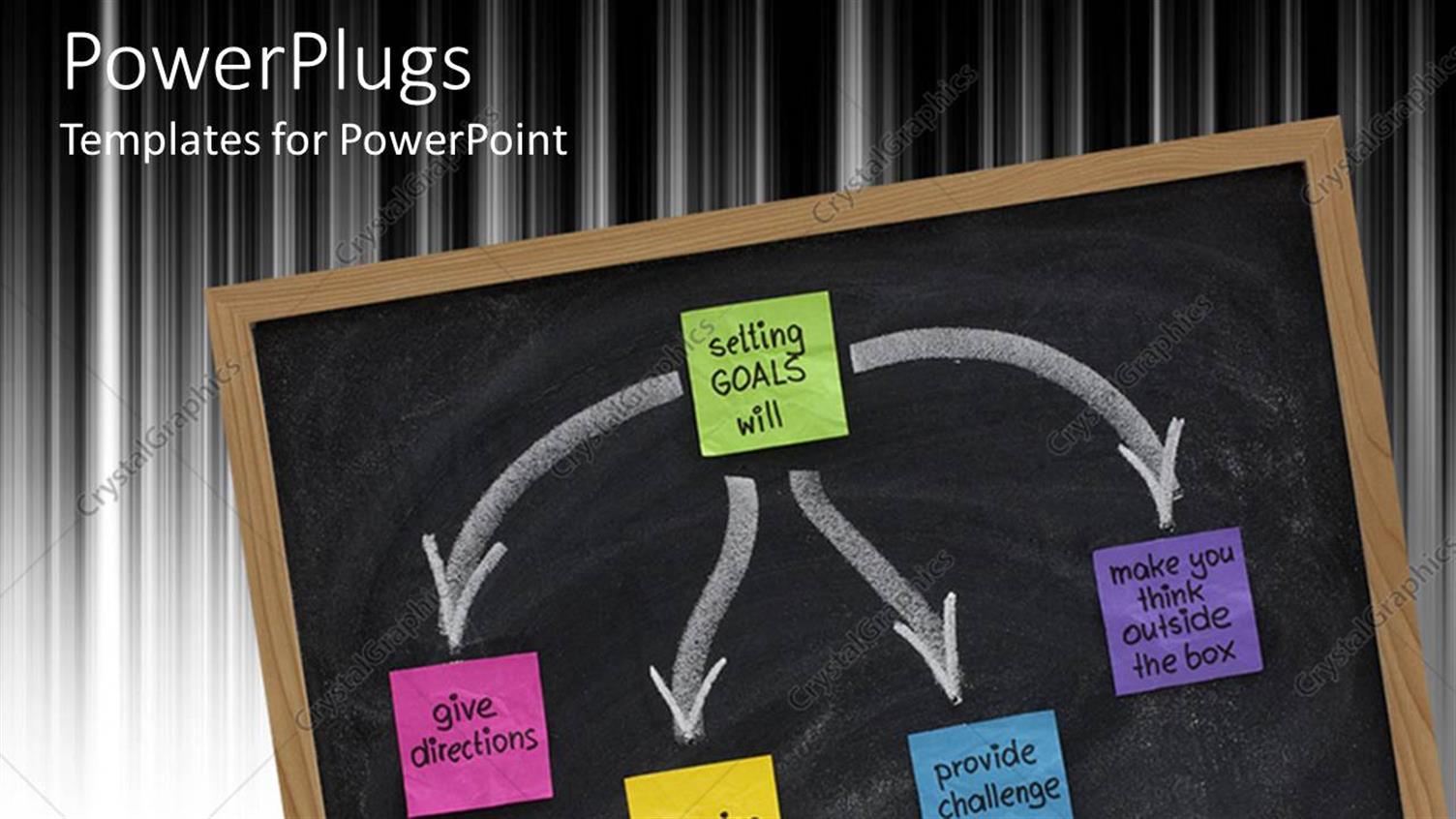 Featuring a small Chalk Board with a Goal Chart Drawing