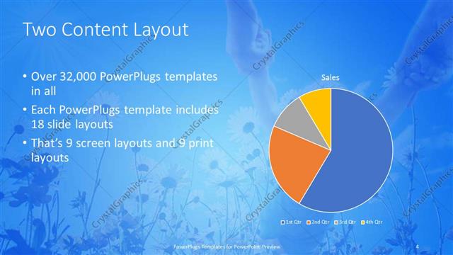 Two Content presentation slide layout