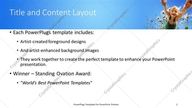 Title and Content presentation slide layout