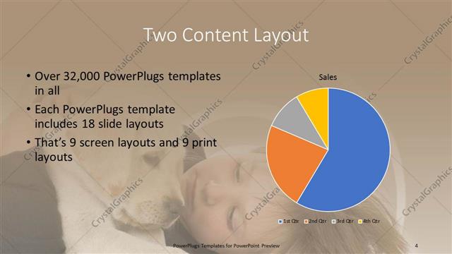 Two Content presentation slide layout