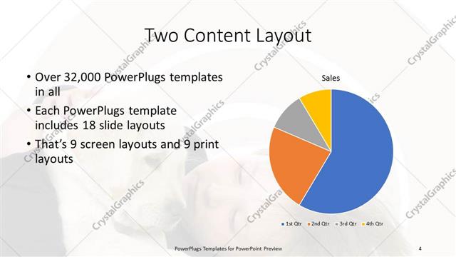 Two Content presentation slide layout