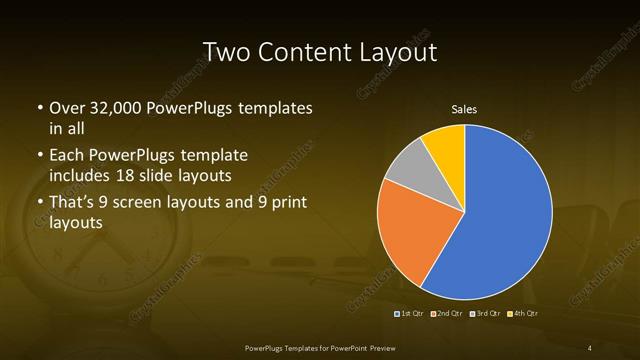 Two Content presentation slide layout