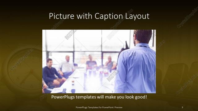 Picture with Caption presentation slide layout