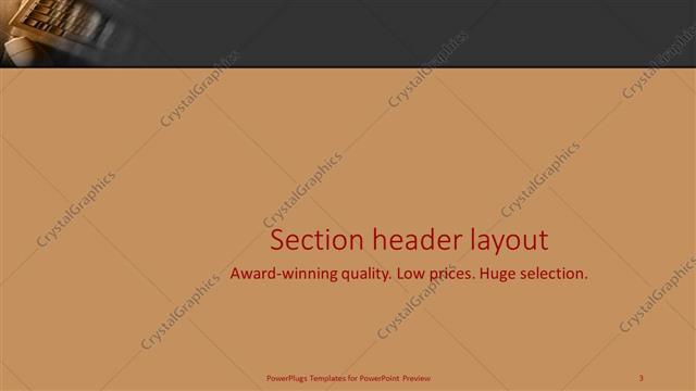Section Header presentation slide layout