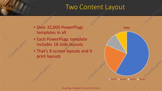 Two Content presentation slide layout