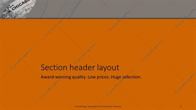 Section Header presentation slide layout