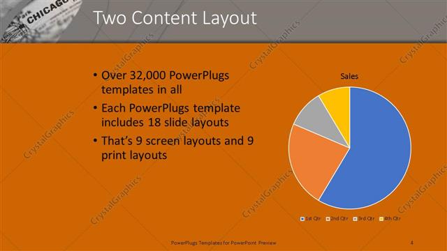 Two Content presentation slide layout