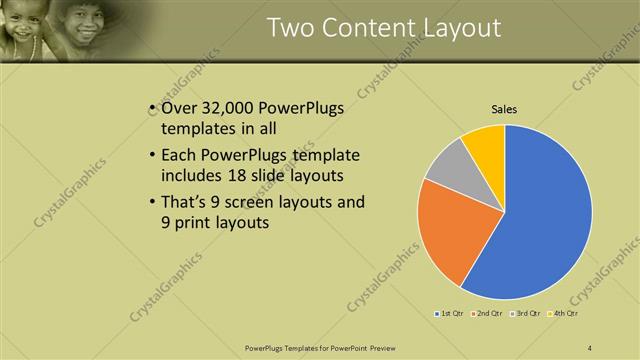 Two Content presentation slide layout