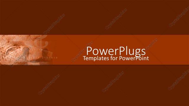  Presentation with dollar sign - Small depiction of two silhouettes, dollar sign, eye on brown background