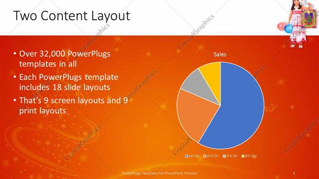Two Content presentation slide layout