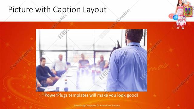 Picture with Caption presentation slide layout