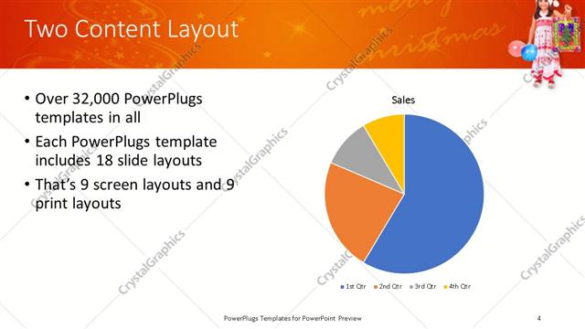 Two Content presentation slide layout