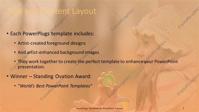 Title and Content presentation slide layout