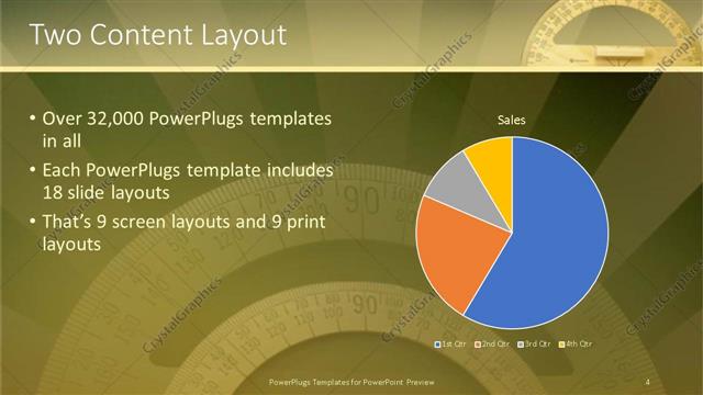 Two Content presentation slide layout