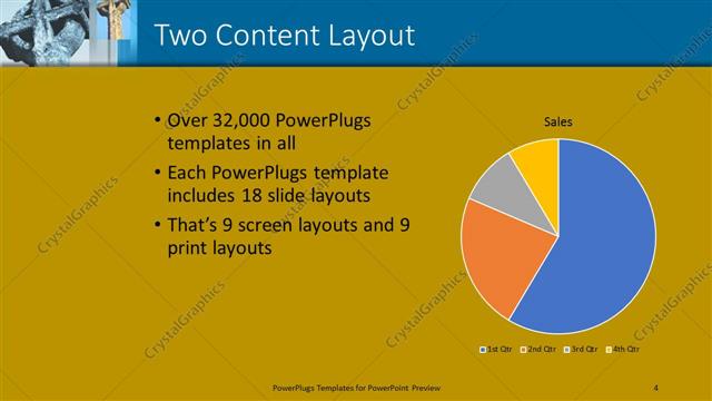 Two Content presentation slide layout