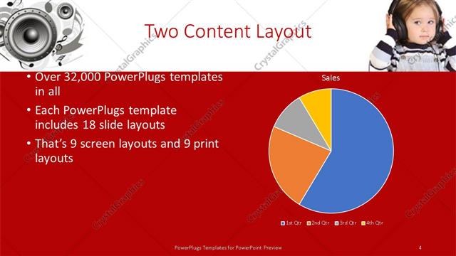 Two Content presentation slide layout