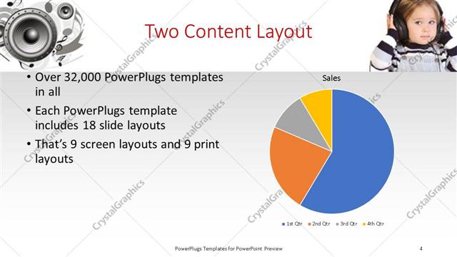 Two Content presentation slide layout