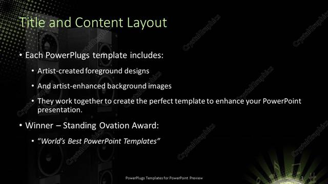 Title and Content presentation slide layout