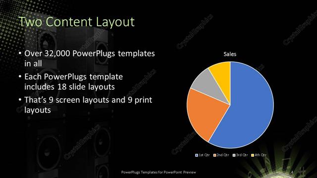 Two Content presentation slide layout