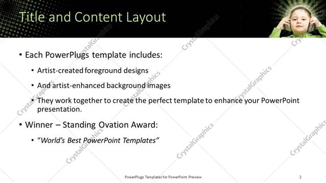 Title and Content presentation slide layout