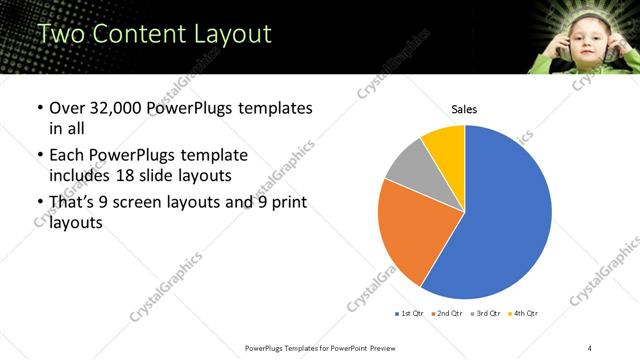 Two Content presentation slide layout