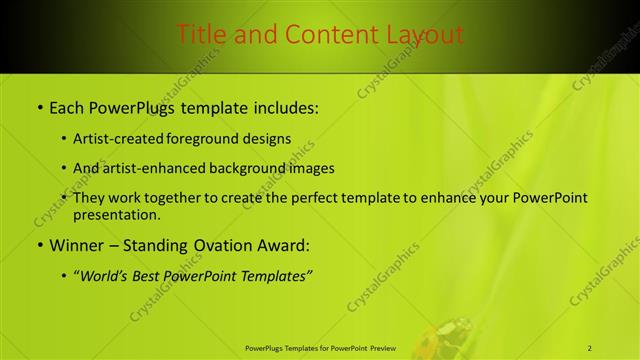 Title and Content presentation slide layout