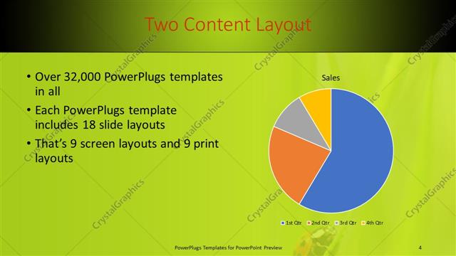 Two Content presentation slide layout