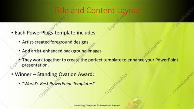 Title and Content presentation slide layout