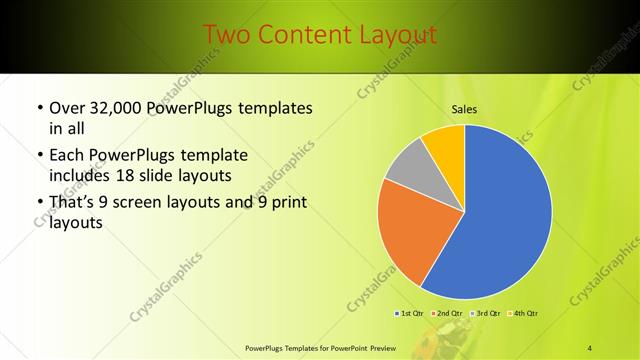 Two Content presentation slide layout