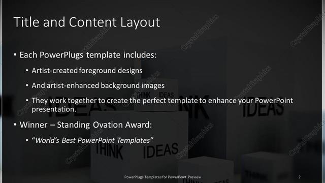 Title and Content presentation slide layout