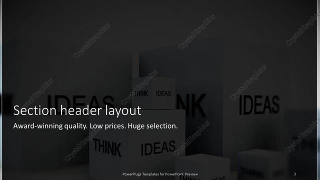 Section Header presentation slide layout