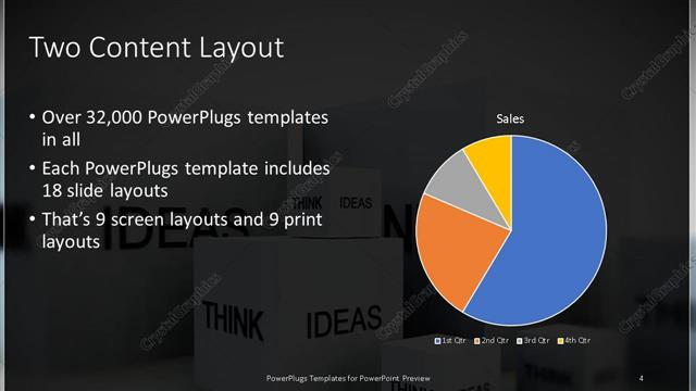 Two Content presentation slide layout