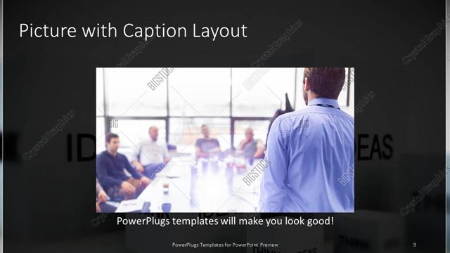 Picture with Caption presentation slide layout