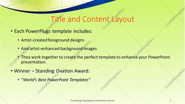 Title and Content presentation slide layout