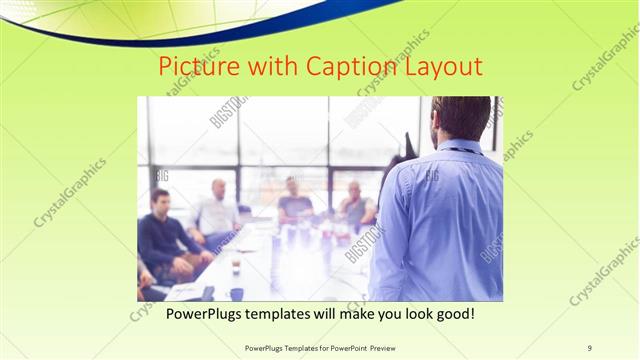 Picture with Caption presentation slide layout