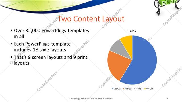 Two Content presentation slide layout