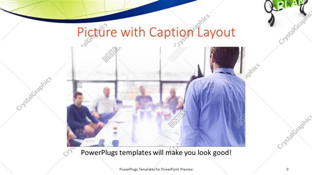 Picture with Caption presentation slide layout