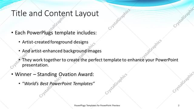 Title and Content presentation slide layout