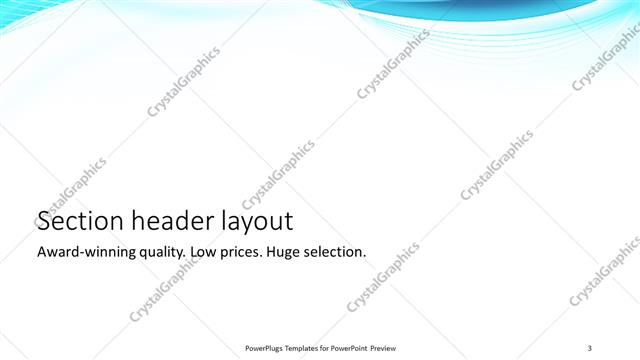 Section Header presentation slide layout