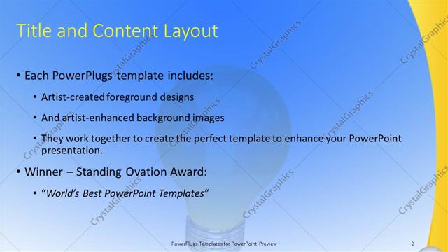 Title and Content presentation slide layout