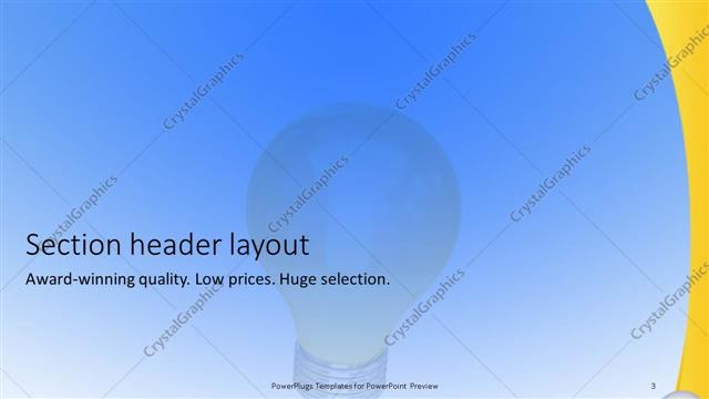 Section Header presentation slide layout
