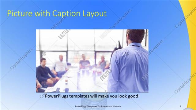 Picture with Caption presentation slide layout