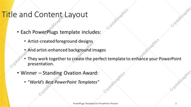 Title and Content presentation slide layout