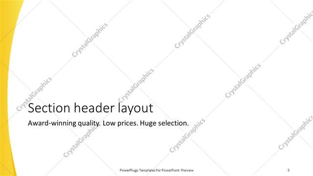 Section Header presentation slide layout